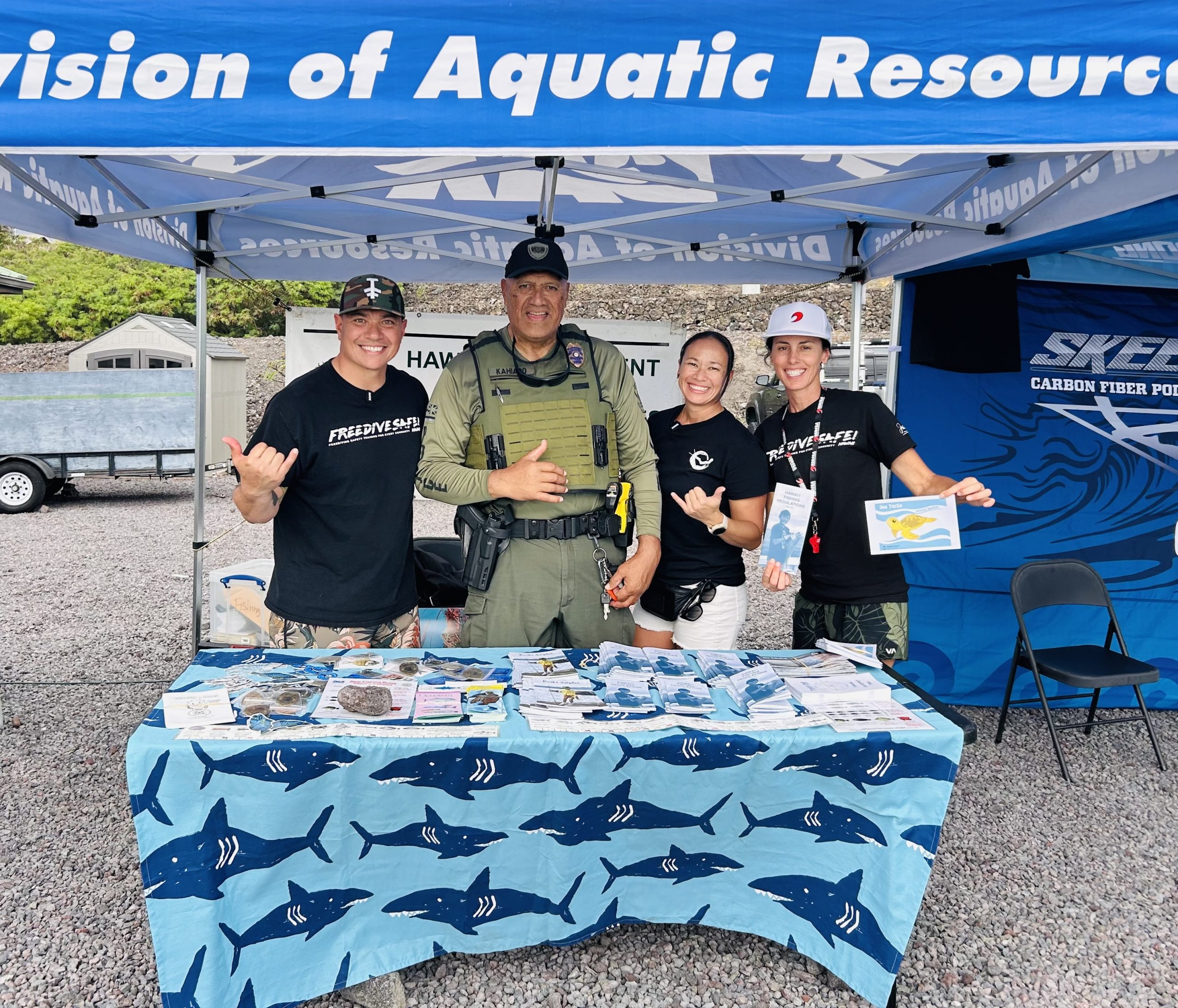 John N. Kahiapo, DLNR / DAR Education Officer and conservation advocate with FreediveSafe! Hawaii team